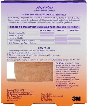 Buf-Puf Gentle Facial Sponge - Exfoliate and Revitalize Your Skin - Buy Online on GoSupps.com