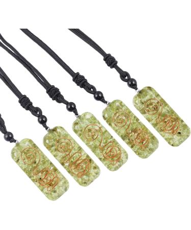 Shop Rockcloud Olivine Healing Orgonite Crystal Pendant Necklace - Chakra Reiki Meditation Jewelry - Buy Online on GoSupps.com