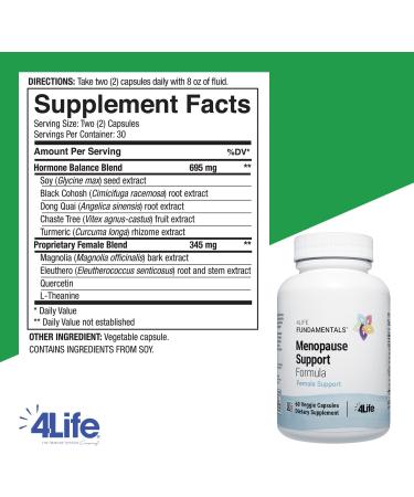 4Life - BioGenistein Ultra - Menopause Support Formula - Soy Isoflavones Black Cohosh & Chaste Tree with Quercetin & Turmeric - 60 Veggie Capsules - Buy Online on GoSupps.com