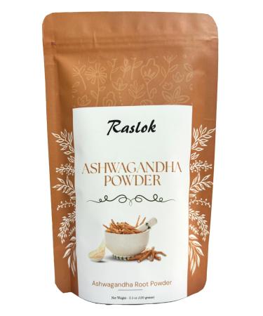 Ashwagandha Root Powder| Finest Grade A Root Powder - Withania Somnifera | Non-GMO Vegan & Raw from India (3.52 Oz) 3.52 Ounce (Pack of 1)