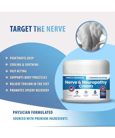 Neuropathy Cream Arnica Enhanced and L Arginine Boosted Formula - Maximum Strength Relief for Foot Hands Legs Toes Includes 7grams of L Arginine Vitamin B6 MSM Arnica Aloe -2.82oz - Buy Online on GoSupps.com