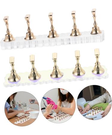 minkissy 2 Sets Nails Tools Show Rack Nail Stand for Press on Nail Painting Stand Nail Practice Stand Fake Nail Holder Press on Nail Holder Magnetic Nail Holder Nail Supplies Metal Stripe - Buy Online on GoSupps.com