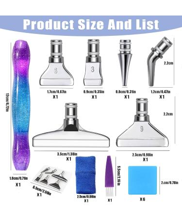 NICENICY 24PCS Diamond Painting Pen Kit - Stainless Steel & Plastic Tips - 6 Glue Clays - 2 Finger Sleeves - Diamond Art Accessories Tools - Silver - Buy Online on GoSupps.com