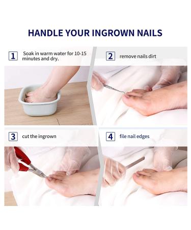 Professional Stainless Steel Nail Clippers for Thick Nails - Ideal for Ingrown Toenails, Men, Women, Seniors - Large Toenail and Fingernail Clippers Set (Red/Silver) - Buy Online on GoSupps.com