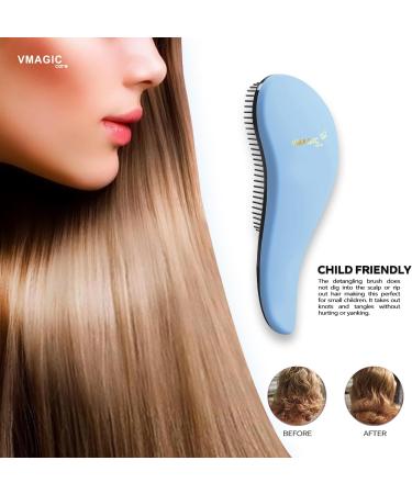 Detangling Brush for Women, Men, and Kids - Best Hair Detangler for Wet and Dry Hair - SkyBlue - Buy Online on GoSupps.com