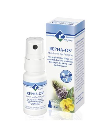 Repha-os mouth and throat spray- for accompanying care with inflammatory and infectious irritation of the mouth and throat space- 1 x 12 ml