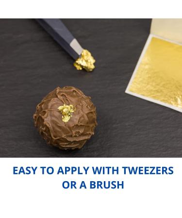 grandgarnish 24K Edible Gold Leaf Sheets -1.7 inch Small 10 Pc - Food Grade Real Gold Foil Leaves for Baking Cake  Cooking  Face Mask  Makeup  Arts and Crafts - Buy Online on GoSupps.com