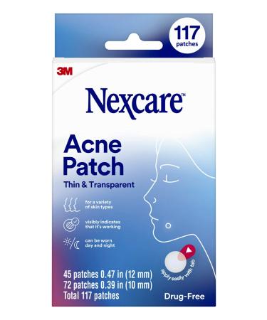 Nexcare Thin and Transparent Acne Patch Skin Cover Absorbs Pus and Oil from Clogged Pores Discreet Skincare with Easy to Lift Tab - 117 Pimple Patches 117 Patches - Buy Online on GoSupps.com