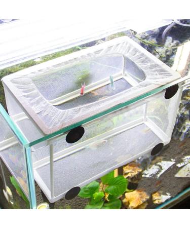 Large Fish Tank Breeder Net w/ Suction Cups | Nylon Mesh Aquarium Breeder Box for Fish Fry Hatchery & Breeding - Buy Online on GoSupps.com