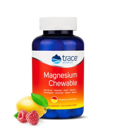 Trace Minerals Research Magnesium Chewable Raspberry Lemon Flavor 120 Chewable Wafers - Buy Online on GoSupps.com