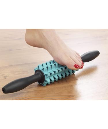 Maximex 2-in-1 Fascia & Massage Scooters 9 Independent Massage Rollers EVA Turquoise 7x41x7 cm | International Shipping - Buy Online on GoSupps.com