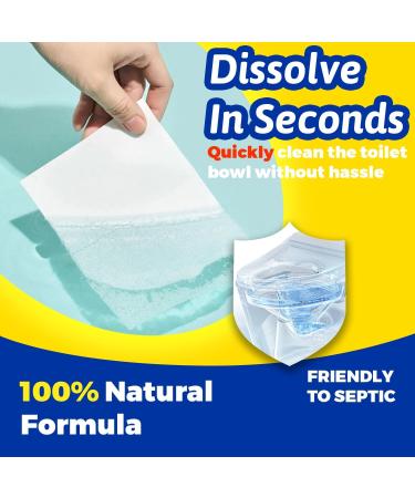 Eco-Friendly Toilet Cleaner Sheets - 160 Powerful Lemon Strips for Travel & Home - Buy Online on GoSupps.com