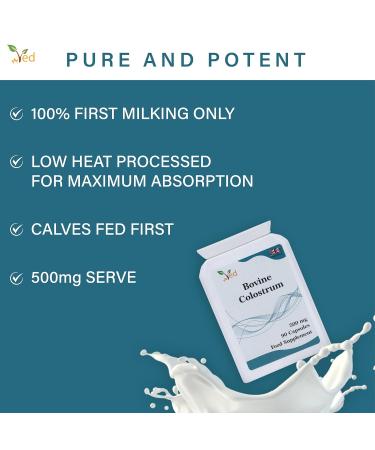 Bovine Colostrum Supplement | Support Immune System & Muscle Growth | Skeleton Strength Regeneration | 500mg x 180 Capsules - Buy Online on GoSupps.com