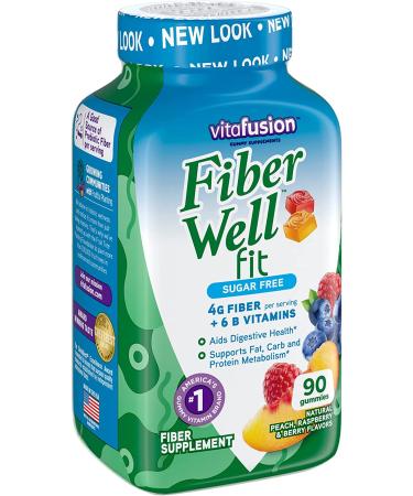 Vitafusion Fiber Well Fit Gummies - 90 Count Fiber Supplement | Healthy Digestive Support - Buy Online on GoSupps.com