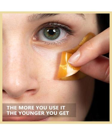 24K Gold Eye Mask - 30 Pairs for Puffy Eyes & Dark Circles Relief | Anti-Wrinkle Under Eye Gel Pads for Men & Women - International Shipping Available - Buy Online on GoSupps.com