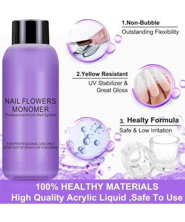 Acrylic Nail Kit 3 Colors Acrylic Nail Powder Set for Nail Acrylic Extension Acrylic Powder with Acrylic Nail Brush Set Pink Nude Clear Acrylic Nail Set Nail Carving Long-Lasting Acrylic Nail Kit - Buy Online on GoSupps.com