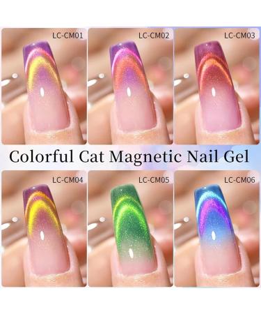 SONGQEE Cat Eye UV Gel Nail Polish - 10 ml Gel Nail Polish for Women Home DIY Nail Art Manicure Durable (005 Green Style) - Buy Online on GoSupps.com