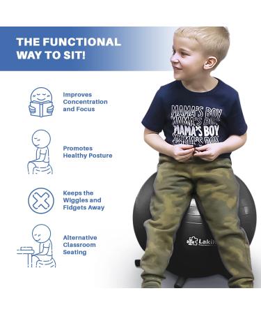 Balance Ball Chairs for Kids: LakiKid Flexible Seating Classroom Furniture- Stability Ball Chairs with Legs  Exercise Ball Chair  Yoga Ball Chair  Ideal Alternative Seating for Students (18"/45 cm) Kids (45cm) Black - Buy Online on GoSupps.com
