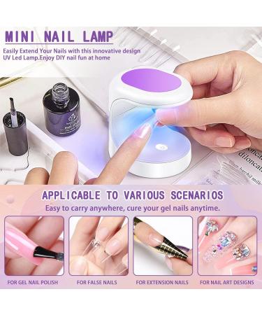 Moing Nail Tips & Glue Gel Kit | 504 Coffee Fake Nails | 11 Sizes Transparent Starter Set | Mini Nail Lamp File & Clipper Included - Buy Online on GoSupps.com