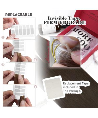 Moresoo Invisible Tape-in Extensions | Real Hair Dark Brown 35cm | 20 Pieces 40g #4 Seamless Hair Extensions - Buy Online on GoSupps.com