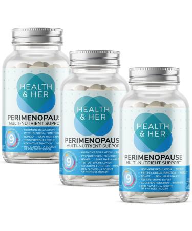 Health & Her Perimenopause Supplements for Women - Support During Perimenopause (The Early Stage of Menopause) - 3 Month Supply of 180 Perimenopause Vitamin Capsules - Vegan - Gluten Free Perimenopause 3 Pack - Buy Online on GoSupps.com