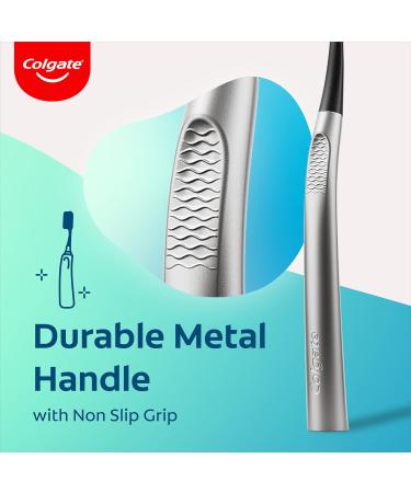 Colgate Keep 360 Deep Clean Soft Toothbrush Starter Pack | Interchangeable Heads | Reusable Metal Handle | 2 Soft Deep Cleaning Heads | International Shipping - Buy Online on GoSupps.com