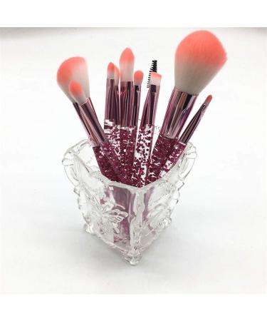 10PC Portable Pink Makeup Brush Set - Eye Shadow & Foundation Brushes for Flawless Makeup Application - Buy Online on GoSupps.com