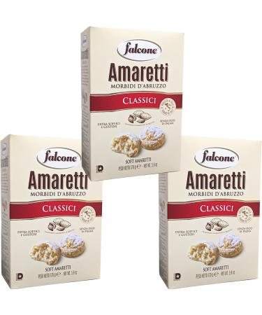 Falcone Soft Almond Amaretti 170g Pack of 3 Amaretti Mandorle Morbidi with Italia Solutions Kitchen Conversion Card - Buy Online on GoSupps.com