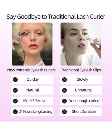 EYECURL Heated Eyelash Curlers USB Rechargeable Electric Eyelash Curler Heated with Silicone pad Safe lash Curling Tool for Natural Long-Lasting Eyelashes (Purple X8-132MM) Purple X8-132MM - Buy Online on GoSupps.com