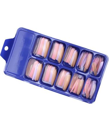 Press On Nails Fake Nails Set Pure Color Full Cover Nail Tip False Nail Tip Girls Fake Nails Ballerina False Gel Nails Art Tips False Nails for Women Girls Kids DIY Nail (06) - Buy Online on GoSupps.com