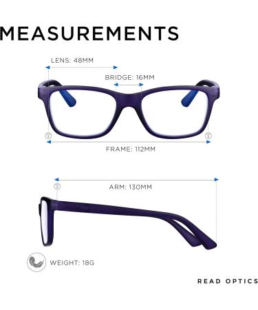 Buy Read Optics Blue Light Glasses for Kids Aged 3-10 | Eye Protection & Headache Relief | Non-Prescription Matt Frosted Purple - Buy Online on GoSupps.com
