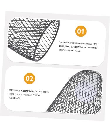 Artibetter Restaurant Iron Fixture Hanging Living Chandelier Industrial Metal Ceiling Light Room Pendant Lamp Black 33x14cm - Buy Online on GoSupps.com