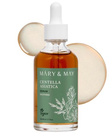 Mary&May Centella Asiatica S rum Cor en 95% Extrait Pur - S rum Visage Apaisant pour Peau Irrit e - Absorption Rapide Non Collante Grade Vert EWG Soin du Visage Cor en 80ml