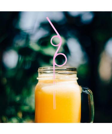 Vaorwouu Crazy Loop Straws (Pack of 50) Crazy Silly Colorful Reusable Drinking Straws Pack and PFOA Free - Buy Online on GoSupps.com