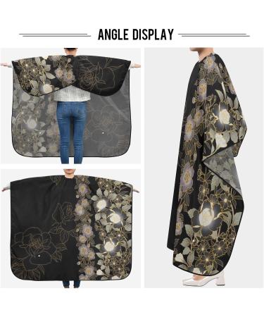 Shop Waterproof Barber Cape - Rose Flower & Cheetah Haircut Bib for Men & Women - Unisex Hair Cutting Cape - Buy Online on GoSupps.com