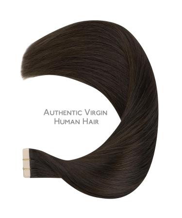 Salife Tape Extensions - 10pcs Real Hair Tape In Extensions 40cm 25g - Dark Brown Invisible Hair Extensions for Girls - Buy Online on GoSupps.com