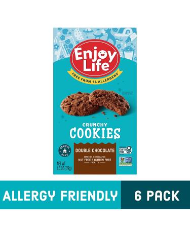Enjoy Life Double Chocolate Crunchy Cookies - Nut, Soy, Dairy, Gluten Free, Non GMO & Vegan - 6 Boxes - Buy Online on GoSupps.com