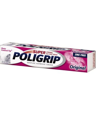 Super Poligrip Denture Adhesive Cream - Free 2.4 Oz | Strong Hold & All-Day Comfort | International Shipping Available - Buy Online on GoSupps.com