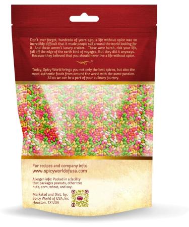 Spicy World Sugar Coated Fennel Candy 200g (7oz) Vegan | Indian After Meal Digestive Treat | All Natural Colors - Buy Online on GoSupps.com