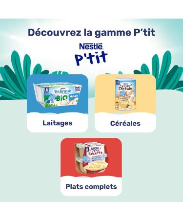 Nestl - P tit Brass BIO Mangue Kiwi au Lait de Coco - Alimentation B b 6 Mois et Plus - Dessert B b au Lait de Coco - Aternative V g tale - Sans Sucres ajout s - Produit en France - 4 x 90g 4x90g (Lot de 4) - Buy Online on GoSupps.com