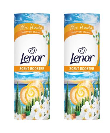 Lenor In-Wash Scent Booster Orange Blossom & Coastal Cypress 176g Crisp notes of Coastal Cypress and Orange Blossom transport you to the Mediterranean coast Mrs Hinch's Vacay Vibes Collection 2pack