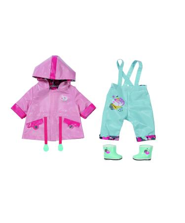 BABY born 832578 Deluxe Rain Set-Fits Dolls up to 43cm Includes Raincoat Trouses and Wellington Boots-Suitable for Children Aged 3+ years-832578