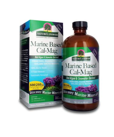 Nature's Answer Marine Based Calcium Magnesium, Vanilla Cream, 16-Ounce | Natural Immune Support | Maintains Healthy Bones | Promote Heart Health | Muscular Function Support Calcium Magnesium 16 Fl Oz (Pack of 1)