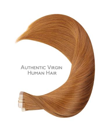 Buy If-of-Hearted Tape Extensions - 40pcs 100g 40cm Auburn Ginger Real Hair Extensions Invisible Tape In Silky Straight Skin Weft - Buy Online on GoSupps.com