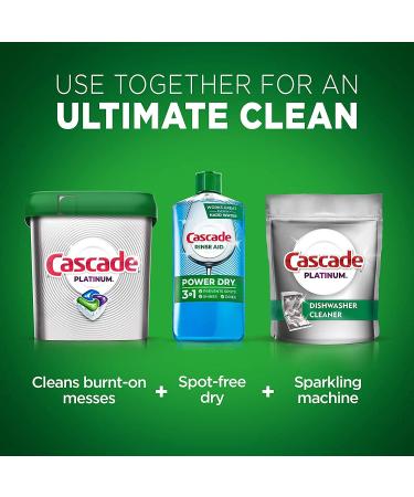Cascade Platinum Dishwasher Pods 62 ct - Fresh Scent Actionpacs Detergent with Cleaner - Buy Online on GoSupps.com