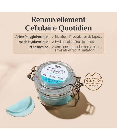 Skincare Anti-wrinkle Kit with Pure Hyaluronic Acid and Polyglutamic Acid. Original gift set for women with Exfoliating Discs Serum Cream 5 Masks - Buy Online on GoSupps.com