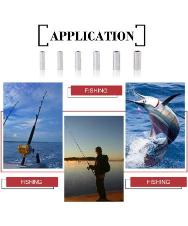 Hilitchi 600 Pcs 6 Sizes Single Barrel Crimp Sleeves Aluminum Connector Kit for Fishing Line - 1.0, 1.2, 1.4, 1.6, 1.8 & 2mm Dia - Buy Online on GoSupps.com