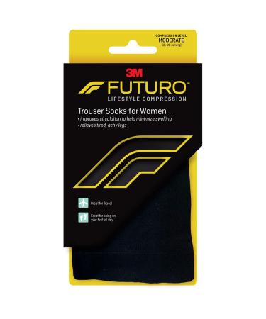 FUTURO Trouser Socks for Women Moderate (15-20 mm/Hg) Medium