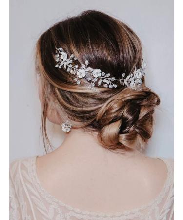 SWEETV Silver Crystal Wedding Headband for Bride & Flower Girl - Bridal Hair Accessories - Buy Online on GoSupps.com