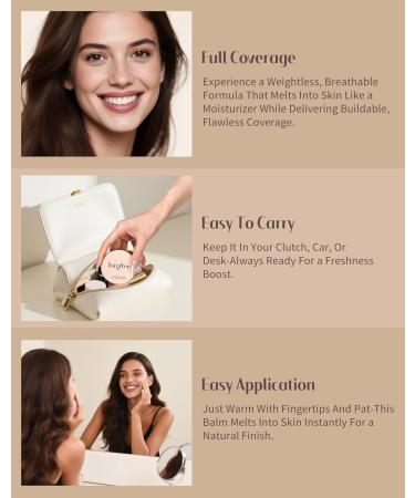 bayfree Tinted Moisture Foundation Balm & Cream Blush for Cheeks All-Day Wear Buildable Natural Finish Vegan Korean Makeup - Buy Online on GoSupps.com